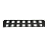 DYNAMIX AV Rack 2RU metal blanking panel with vented holes - with #10-32 and #10-32 screws