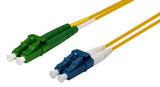 DYNAMIX 5M 9u LCA/LC Duplex Single Mode G657A1 Bend Insensitive Fibre Lead. Yellow LSZH Jacket