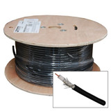 DYNAMIX 100m Roll RG6 Shielded Cable. Black. 75ohm. 18AWG solid core. Foil and braid shield.