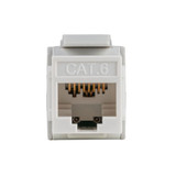 DYNAMIX Cat6 UTP Keystone Slimline Tooless & Punch Down Compatible Jack. 180 Dual IDC 23~26AWG. Colour White