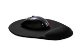 DYNAMIX Ergonomic Mouse Pad with Supporting Gel Palm Rest. Dimension 250x210x23mm. Ultra Smooth Surface with Contoured Edges to Provide Additional Comfort. Non-Skid Base. Black Colour