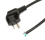 DYNAMIX 3M 3-Pin Right Angled Plug to Bare End - 3 Core 1mm Cable - Black Colour - SAA Approved.