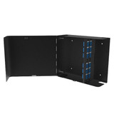 DYNAMIX Unloaded Wall Mount Fibre Enclosure with 4x MPO Slots. Supports MPO Cassette or Adapter Plates (DYNAMIX FFP Series). Includes 1x Splice Bridge - 1x Cable