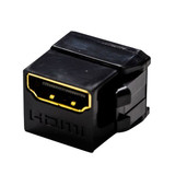 DYNAMIX HDMI 2.0 Keystone Coupler Length 19.2mm - Gold-Plated - BLACK