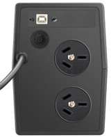 DYNAMIX ECO Range 600VA (360W) Line Interactive UPS. 2x NZ Power Sockets with Battery Backup & Surge Protection. AC Input. Fuse/Circuit Breaker. Smart