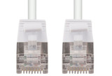 DYNAMIX 3m Cat6A S/FTP White Ultra-Slim Shielded 10G Patch Lead (34AWG) with RJ45 Gold Plated Connectors. Supports PoE IEEE 802.3af (15.4W).