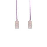 DYNAMIX 1.25m Cat6A 10G Purple Ultra-Slim Component Level UTP Patch Lead (30AWG) with RJ45 Unshielded Gold Plated Connectors. Supports PoE IEEE
