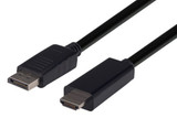 DYNAMIX 1m DisplayPort Source to HDMI 2.0 Monitor Directional Cable. Max Res: 4K@60Hz (3840x2160)