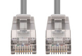 DYNAMIX 0.25m Cat6A S/FTP Grey Ultra-Slim Shielded 10G Patch Lead (34AWG) with RJ45 Gold Plated Connectors. Supports PoE IEEE 802.3af (15.4W).