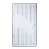 DYNAMIX 28'' Recessed Plastic Network Enclosure - WiFi Ready - Slim Vented Lid - Dual GPO and Cable Entry Knock Outs.