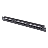 DYNAMIX 24 Port 19'' Cat5e UTP Patch Panel with plastic labelling kit. T568A & T568B Wiring. 1RU. 110x Terminations.