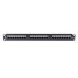 DYNAMIX 24 Port 19'' Cat5e UTP Patch Panel with plastic labelling kit. T568A & T568B Wiring. 1RU. 110x Terminations.