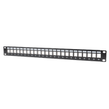 DYNAMIX Horizontal 19'' 1RU Unloaded 24 Port UTP Patch Panel. RoHS Numbered 1-24.