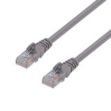 DYNAMIX 7.5m Cat6 Grey UTP Patch Lead (T568A Specification) 250MHz 24AWG Slimline Snagless Moulding with Unshielded Gold Plate Connector.