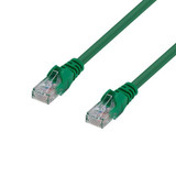 DYNAMIX 1.5m Cat6 Green UTP Patch Lead (T568A Specification) 250MHz 24AWG Slimline Snagless Moulding with Unshielded Gold Plate Connector.