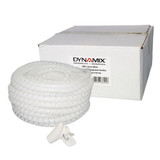 DYNAMIX 20mx15mm Easy Wrap - Cable Management Solution - Bulk Packed - Colour White - Includes Tool.