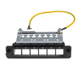 DYNAMIX 6x Port Unloaded Keystone Plate for FPP3PB Fibre Tray