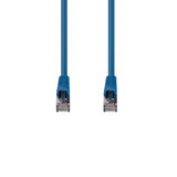 DYNAMIX 7.5m Cat6A S/FTP Blue Slimline Shielded 10G Patch Lead. 26AWG (Cat6 Augmented) 500MHz with Gold Plate Connectors.