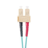 DYNAMIX 30M 50u SC/SC OM3 Fibre Lead (Duplex - Multimode) Aqua LSZH Jacket