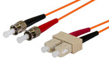 DYNAMIX 0.5M 62.5u SC/ST OM1 Fibre Lead (Duplex - Multimode) Orange LSZH Jacket