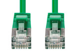 DYNAMIX 0.5m Cat6A S/FTP Green Ultra-Slim Shielded 10G Patch Lead (34AWG) with RJ45 Gold Plated Connectors. Supports PoE IEEE 802.3af (15.4W).