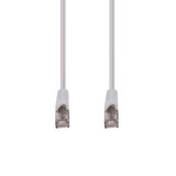 DYNAMIX 35m Cat6A S/FTP White Slimline Shielded 10G Patch Lead. 26AWG (Cat6 Augmented) 500MHz with Gold Plate Connectors.