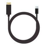 DYNAMIX 1m USB-C to DisplayPort 1.2 Cable. Supports 4K@60Hz UHD (3840x2160). Bidirectional, Supports HDR, HDCP 2.2, Supports 7.1 Surround Sound, Plug & Play, Black Colour.