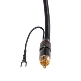 DYNAMIX 6m Coaxial Subwoofer Cable RCA Male to Male with Grounding Spade Connectors