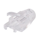 DYNAMIX Cat6 UTP Strain Relief Boot with Latch Protection. Transparent. OD: 0.65m. Bag of 20 Pieces