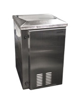 DYNAMIX 24RU Stainless Vented Outdoor Wall Mount Cabinet (611x425 x1190mm). SUS316 Stainless Steel Construction. IP45 rated. Supplied with dual extractor fans & input/output air filters.