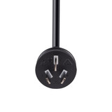 DYNAMIX 1M 3-Pin Plug to Bare End, 3 Core 1mm Cable, Black Colour, SAA Approved