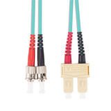 DYNAMIX 2M 50u SC/ST OM3 Fibre Lead (Duplex, Multimode) Aqua LSZH Jacket