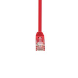 DYNAMIX 1.5m Cat5e Red UTP Patch Lead (T568A Specification) 100MHz 24AWG Slimline Moulding & Latch Down Plug with RJ45 Unshielded Gold Plated Connectors.
