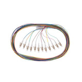 DYNAMIX 2M LC Pigtail OM1 12x Pack Colour Coded, 62.5/900um Multimode Fibre, Tight Buffer LSZH Jacket