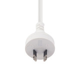 DYNAMIX 2M 2-Pin Plug to Bare End, 2 Core 0.75mm Cable, White Colour, SAA Approved