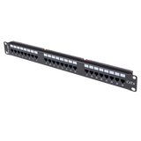 DYNAMIX 24 Port 19'' Cat6 UTP Patch Panel, T568A & T568B Wiring. 1RU. 110x Terminations