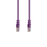 DYNAMIX 1m Cat6 UTP Cross Over Patch Lead - Purple with Label 24AWG Slimline Snagless Moulding with Unshielded Gold Plate Connector.