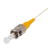 DYNAMIX 2M ST Pigtail G657A1 single White, 900um Single-mode Fibre, Tight Buffer LSZH Jacket