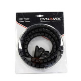 DYNAMIX 2.5mx15mm Easy Wrap - Cable Management Solution, Blister Retail Packaging, Colour Black