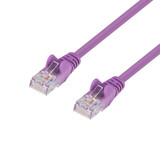 DYNAMIX 2m Cat6 UTP Cross Over Patch Lead - Purple with Label 24AWG Slimline Snagless Moulding with Unshielded Gold Plate Connector.