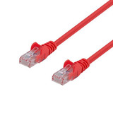 DYNAMIX 1m Cat6 Red UTP Patch Lead (T568A Specification) 250MHz 24AWG Slimline Snagless Moulding with Unshielded Gold Plate Connector.