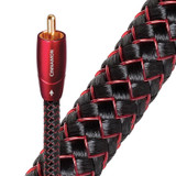 AUDIOQUEST Cinnamon 1.5M digit coax cable. 1.25% silver - 24AWG. Solid conductors. Metal-layer noise-dissipation. Cold welded - gold plated - foiled- silver plated. Jacket red-blk braid