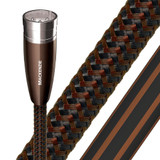 AUDIOQUEST Mackenzie 0.5M XLR to XLR Pair. Solid perf surface copper plus. Triple balanced. Hard-cell foam dielectric. Cold-welded - silver over pure copper termination .Jacket - brown - black