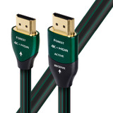 AUDIOQUEST Forest 12.5M active HDMI cable.0.5% silver. Solid conductors Resolution - 18Gbps - up to 8K-30 Jacket - black PVC with green stripes.
