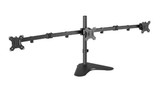 BRATECK 13"-27" Triple Monitor Economy Desk Mount Stand. Detachable VESA Plate - Max 7kgs Per Arm. Rotate - Tilt & Swivel. Hight Adjustable - Cable Management - VESA 75x75 & 100x100. Matte Black