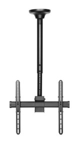 BRATECK 32''-55'' Telescopic full- motion ceiling mount. Max load: 50Kgs. VESA support up to 400x400. Profile: 560-910mm. Tilt & swivel. Hidden cable management Colour: Slate black. PLB-CE944-02S