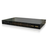 CTC UNION 24 Port Gigabit POE Industrial Central Managed Switch. 24x10/100/1000Base-T(X) + 8x 100/1000Base-X SFP. Rugged metal - IP30 - Heavy industrial grade.