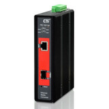 CTC UNION Managed Media Converter 10/100/1000Base-T(X) to 100/1000 Base-X SFP. -20C~75C. Power consumption 12/24/48V/4.8W. Dinmount kit included.