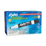 EXPO Dry Erase Markers Bullet Marker 12-Pack. Black Colour. Bright - Vivid - Non-toxic Ink. Quick Drying. Smear-proof. Erases Cleanly & Easily with Cloth.