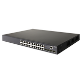 EDGECORE 24 Port Gigabit PoE+ Managed L2+/L3 Lite Switch. 4x GE SFP Ports. 1x RJ45 Console port. Power Budget: 190W. Comprehensive Security - Advanced QoS - IPv6 Support - VPN - & VLAN.